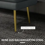 HOMCOM Кадифена пейка за съхранение със стоманени крака - Image 5