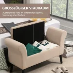 HOMCOM пейка тапицирана пейка с място за съхранение - Image 4