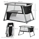 Бебешко легло HOMCOM, легло за пътуване, бебешка люлка - Image 2