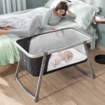 Бебешко легло HOMCOM, легло за пътуване, бебешка люлка - Image 6