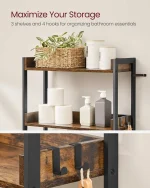 Рафт, Органайзер за баня, Vasagle, 63x25x165 см - Image 3