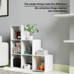 Стълбищна етажерка MIADOMODO® - бяла, 6 отделения - Image 3