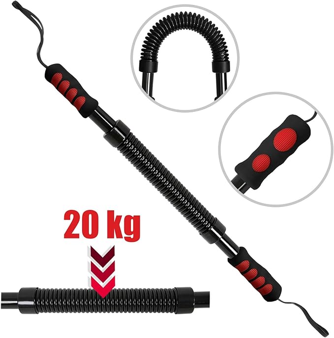 71qrXNDwoPL._AC_SX679_ Фитнес флексор Physionics® - 20 кг, за силови тренировки - Image 7