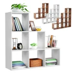 Стълбищна етажерка MIADOMODO® - бяла, 6 отделения