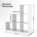 Стълбищна етажерка MIADOMODO® - бяла, 6 отделения - Image 7