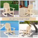 Люлеещ се стол Outsunny Adirondack - Image 7