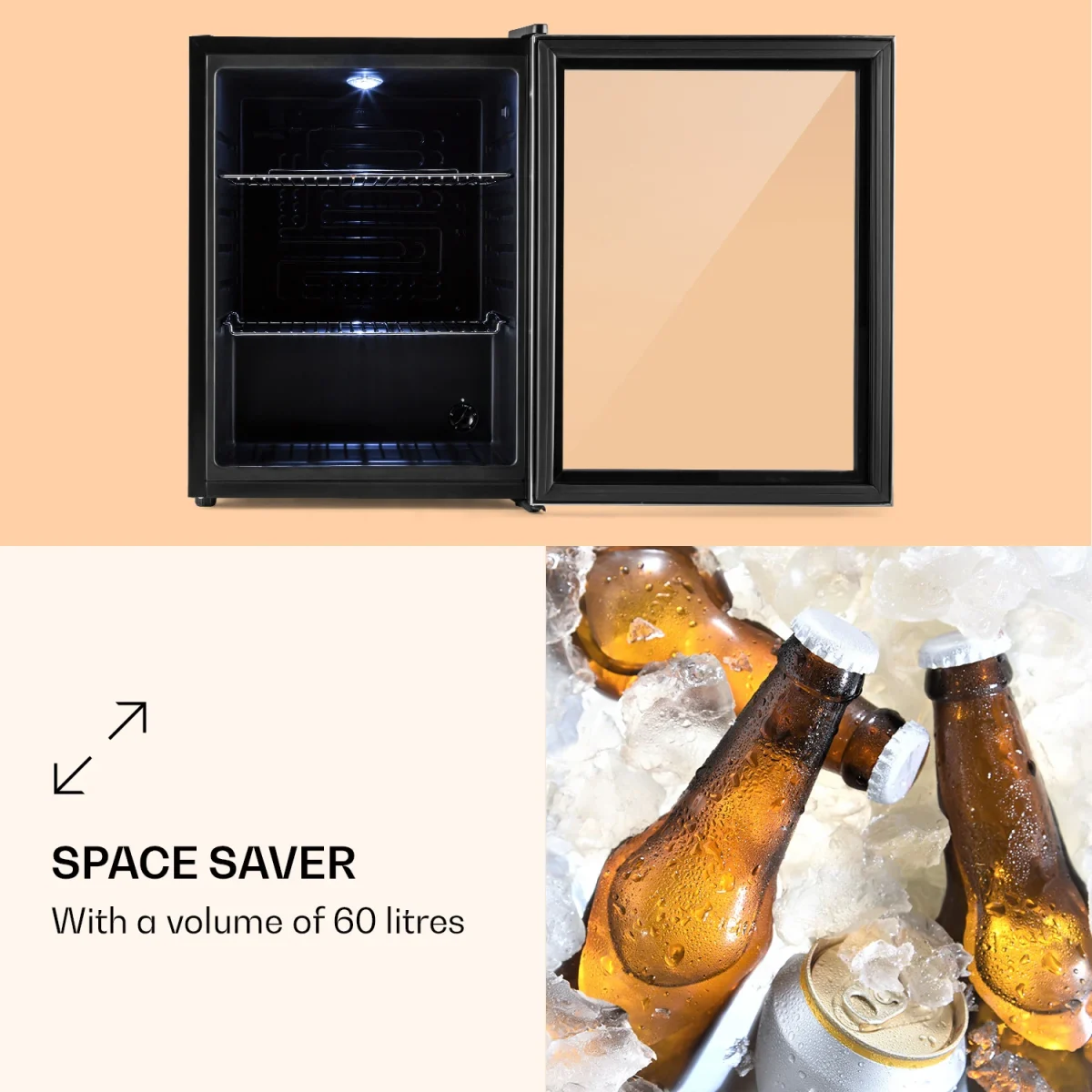 Компактен хладилник Klarstein BEERSAFE XL 65 литра - Image 4