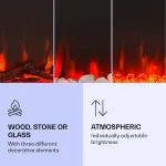 Електрическа камина за стена и вграждане Klarstein Galeras - Image 3