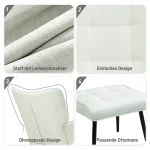 HOMCOM Люлеещ се стол с табуретка, 64 x 89 x 90 см - Image 7