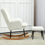 HOMCOM Люлеещ се стол с табуретка, 64 x 89 x 90 см - Image 8