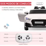 HOMCOM Акумулаторна кола за деца 3+ г. Audi TT Electric - Image 2