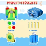 Надуваем замък HOMCOM с пързалка и предпазна мрежа - Image 7