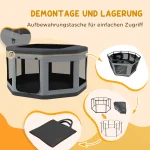 PawHut кошара за кучета, сгъваема, 124 cm x 124 cm x 62 cm - Image 2