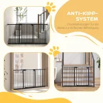 Защитна врата PawHut за кучета, 74-147,5 см, с 3 разширения - Image 3