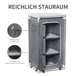 Outsunny Camping Шкаф, сгъваема кухненска кутия - Image 2