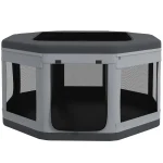 PawHut кошара за кучета, сгъваема, 124 cm x 124 cm x 62 cm