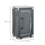 Outsunny Camping Шкаф, сгъваема кухненска кутия - Image 3