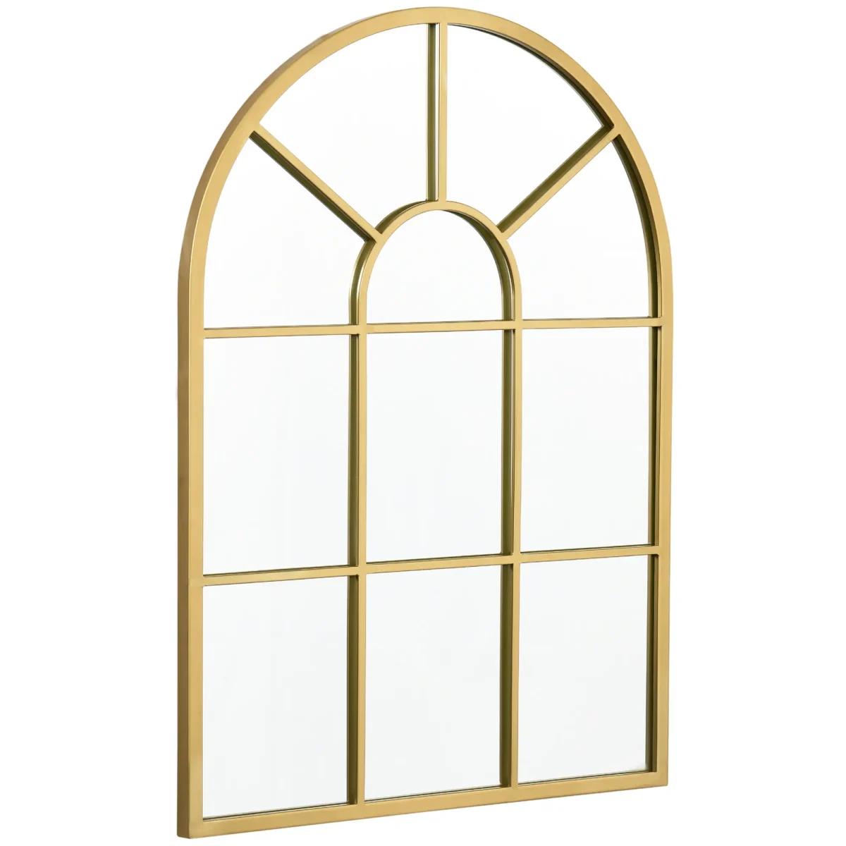 Огледало за стена Homcom, дъга, черен метал, 70x50см - Image 4