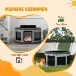 PawHut кошара за кучета, сгъваема, 124 cm x 124 cm x 62 cm - Image 5