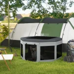 PawHut кошара за кучета, сгъваема, 124 cm x 124 cm x 62 cm - Image 8