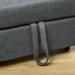 Разтегателен фотьойл Homcom, 3 в 1, регулируем, сив - Image 10