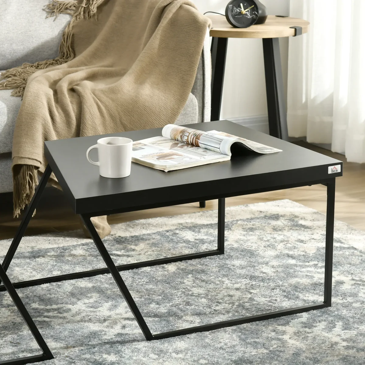 Комплект маси за кафе HOMCOM, 2 странични маси - Image 7