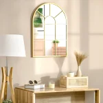 Огледало за стена Homcom, дъга, черен метал, 70x50см - Image 8