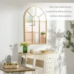 Огледало за стена Homcom, дъга, черен метал, 70x50см - Image 9