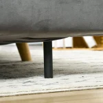 HOMCOM Разтегателен диван, 130 x 78 x 79 см, сив - Image 4