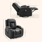 Масажен стол HOMCOM, релакс стол, функция за люлеене - Image 3