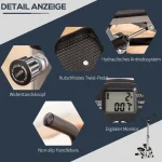 Степер велоергометър HOMCOM, LCD екран, 55x53x118-128cm - Image 3