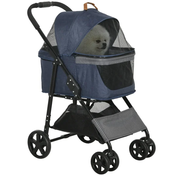 Количка за кучета PawHut 2 в 1, 77,5 x 51 x 99,5 см