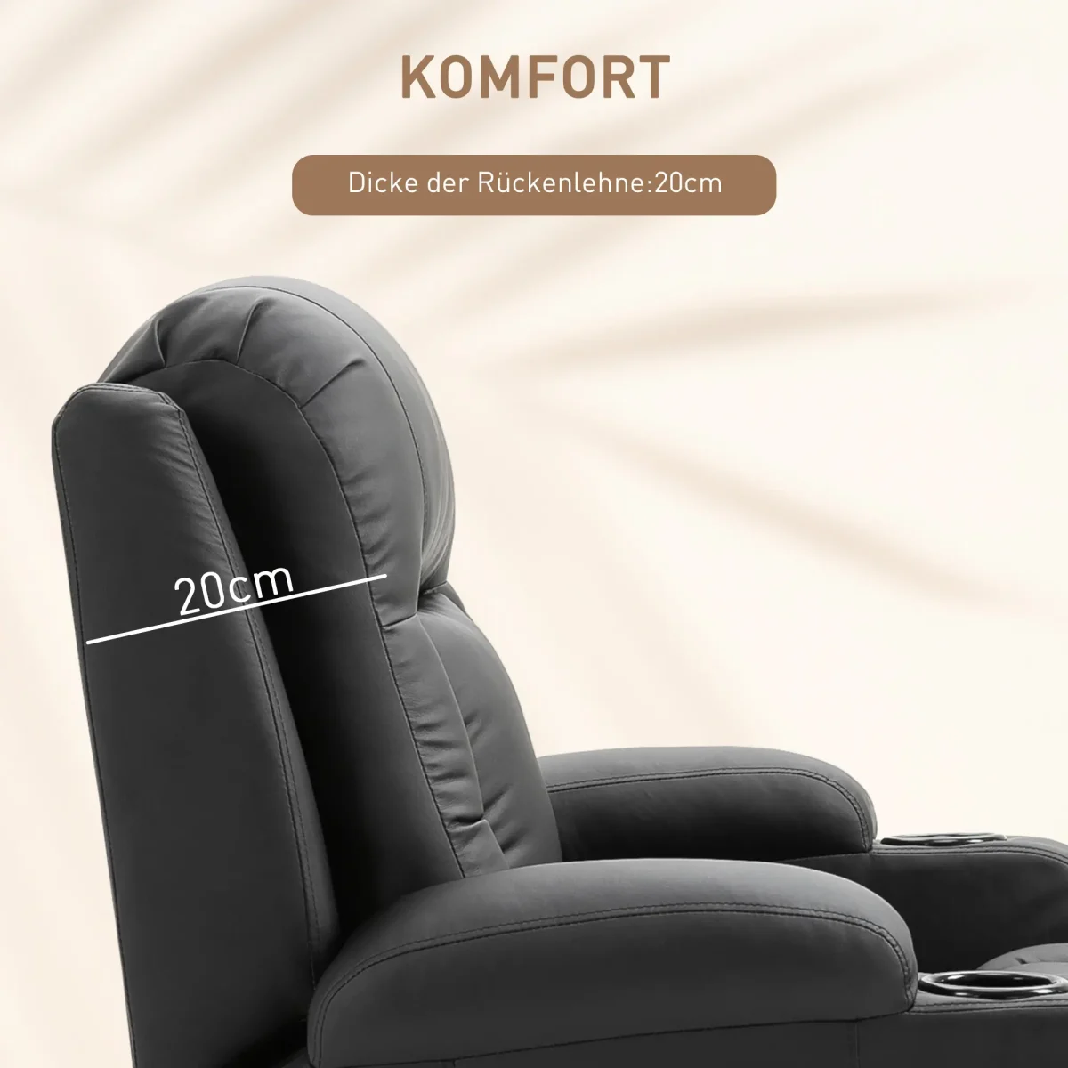 Масажен стол HOMCOM, релакс стол, функция за люлеене - Image 5