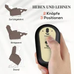 HOMCOM Повдигащ се стол с функция за масаж, 90x93x110 см - Image 7