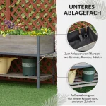 Саксия Outsunny с повдигната леха с 2 сгъваеми рафта - Image 6