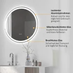 Кleankin огледало за баня, огледало за стена, Ø80 x 3,3 см, - Image 2