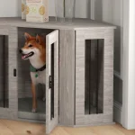 PawHut къща за кучета, ъглова, възглавница, 104x55x63см - Image 5