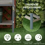 Саксия Outsunny с повдигната леха с 2 сгъваеми рафта - Image 7