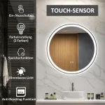 Кleankin огледало за баня, огледало за стена, Ø80 x 3,3 см, - Image 5