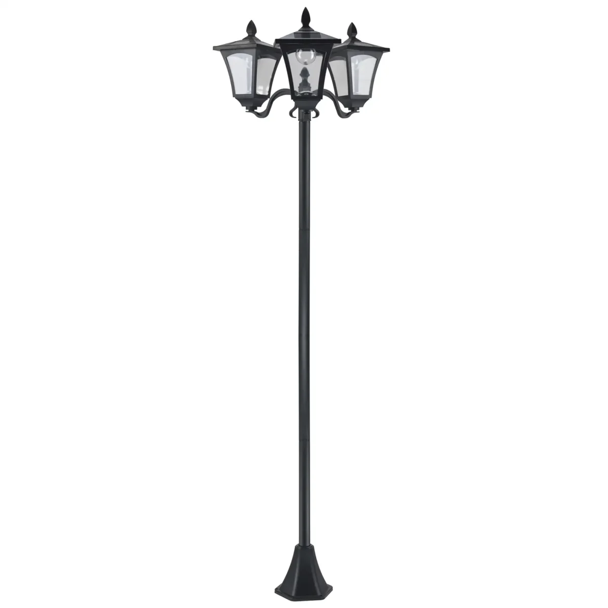 Outsunny Соларен градински фенер с 3 пламъка с LED - Image 1