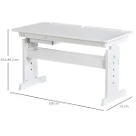 HOMCOM Учебна маса, 5 нива с чекмедже 109x55x63,6-89,2см - Image 9