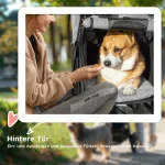 Сгъваема количка за кучета, PawHut, 109,5x57,5x106,5 см - Image 7