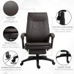 Ергономичен офис стол Vinsetto с поставка за крака - Image 6