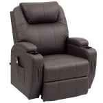 HOMCOM Повдигащ се стол, реклайнер с помощ за повдигане