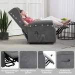 HOMCOM Релаксиращ стол, функция за накланяне - Image 8