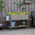 Саксия Outsunny с повдигната леха с 2 сгъваеми рафта - Image 11