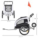 Ремарке за кучета PawHut с функция Jogger до 20 кг - Image 11