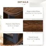 Холна маса HOMCOM, с рафтове 100L x 60W x 46H cm - Image 9