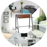 HOMCOM Бюро, Офис Маса, Работна Маса 84 x 45 x 85 cm - Image 3