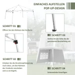 Сгъваем павилион Outsunny, вкл. прозорец, 240 x 240 x 250 см - Image 8